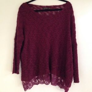LF maroon sweater