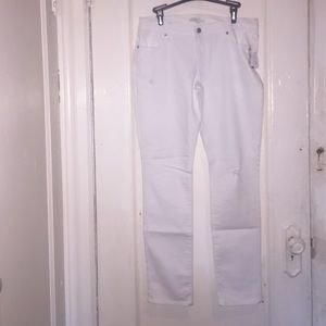 Skinny white jeans