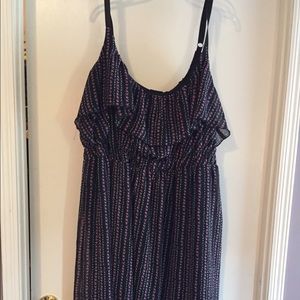 Flowy Black and Pink Dress