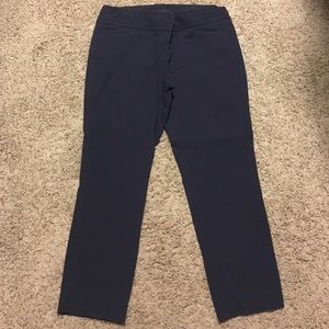 Navy The Limited skinny stretch ankle pants