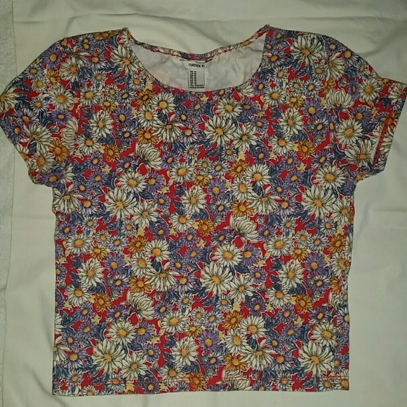 Forever 21 Floral Crop top