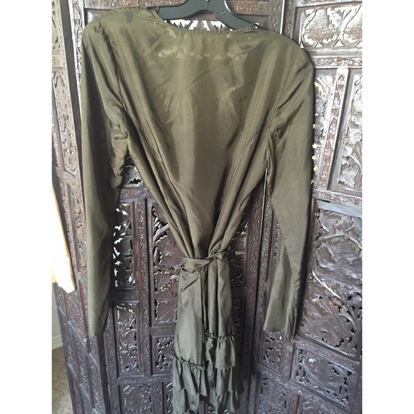 Summer Silk Wrap Dress - Picture 2 of 3