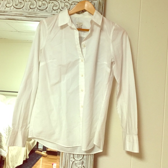 JCREW white button down shirt! Size S, NWOT - Picture 1 of 3