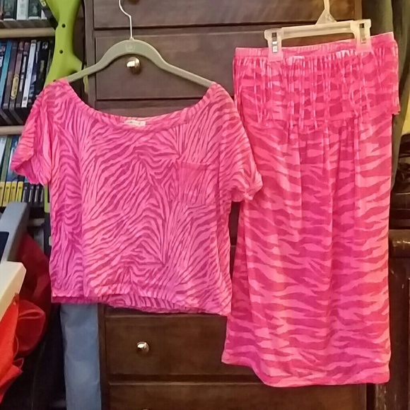 Pink Zebra Dress AND Crop Top Cover-Ups