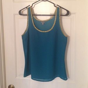 Sheer sleeveless tank