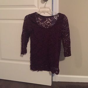 Purple lace shirt