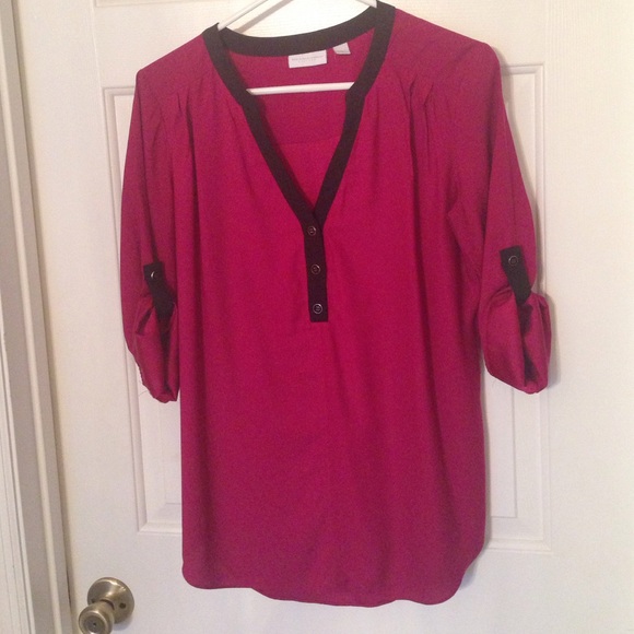 Pink/black blouse
