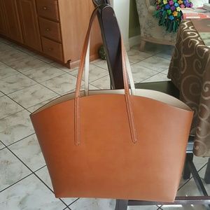 Caramel color tote bag