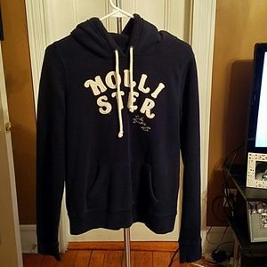 Hollister logo blue hoodie