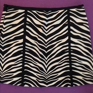 J. Crew Zebra Linen Pencil Skirt