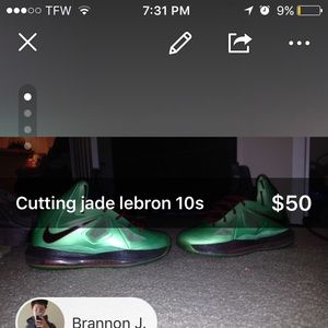 Lebron 10 cutting jade
