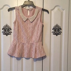 Dusty Pink Peplum Top