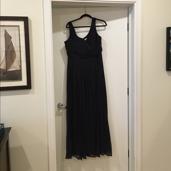 J. Crew chiffon bridesmaid dress in Newport Navy