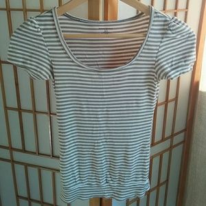 Banana Republic Striped Cupped Sleeve XS