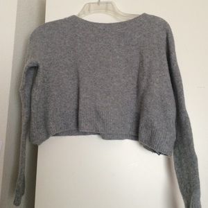 Grey Cropped Sweater