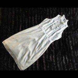 Mint green with black polka dot dress