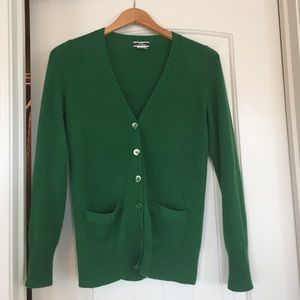 J. Crew Kelly Green Cashmere Sweater XS