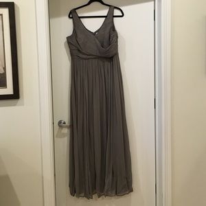 J. Crew Chiffon Bridesmaid Dress in Graphite