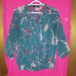 Green Sheer Blouse