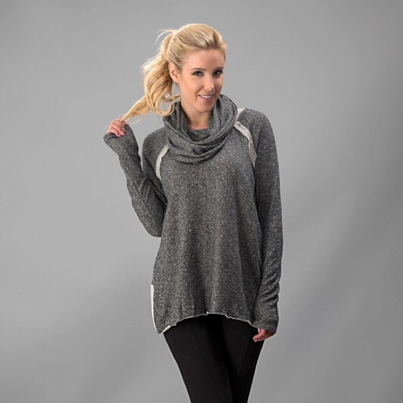 Sale! Funnel Neck Long Sleeve Sweatshirt - Picture 4 of 4