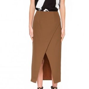 Finders Keepers tan high road skirt NWT!