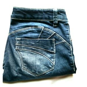 Blue Asphalt dark denim skinny jeans.