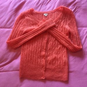 Aerie orange cardigan sweater