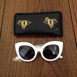 Crap eyewear white cateye sunglasses
