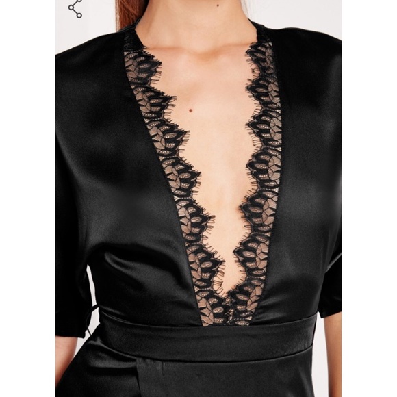 S A L E❗️NWT Missguided Silky Lace Kimono Dress - Picture 2 of 4