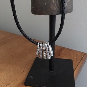 JAI 5 Station Hill Tribe Necklace Leather Cord