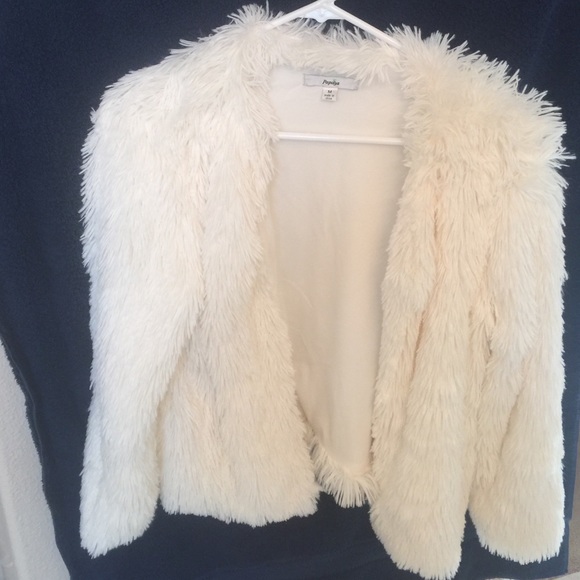 Cream colored faux fur Jacket
