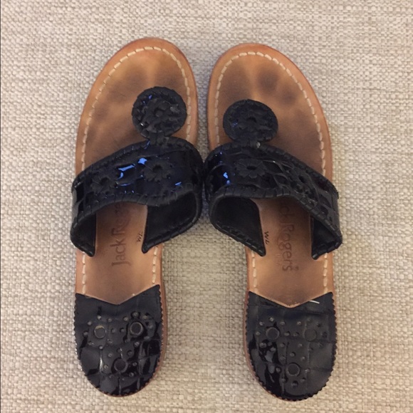 Jack Rogers black sandals size 7