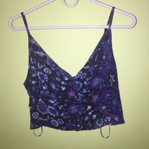 Kendall & Kylie floral crop top