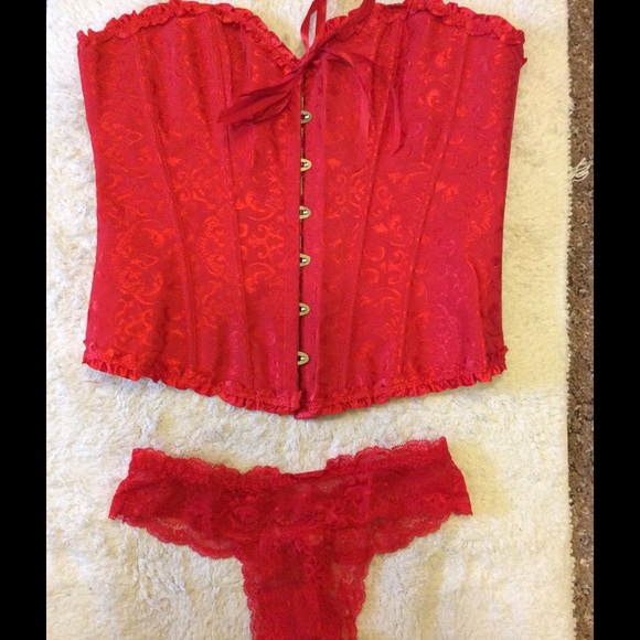 [NEVER WORN] Adore Me Corset with Matching Panties