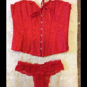 [NEVER WORN] Adore Me Corset with Matching Panties