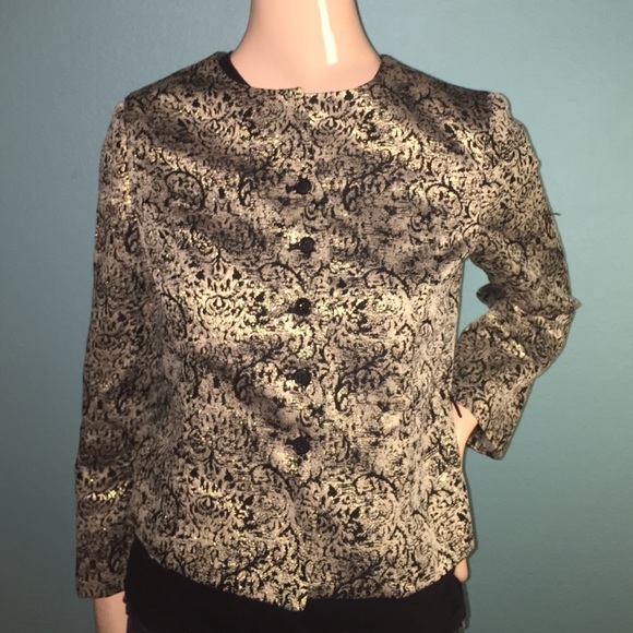 Lovely cropped golden brocade jacket