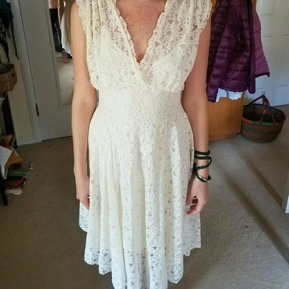 brand new Free People lacy white dress. never worn