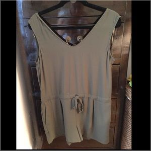 Hunter Green Romper with Low Back