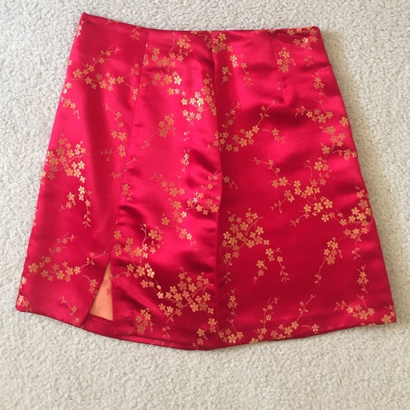 New Express cherry blossom pattern mini skirt