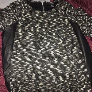 White and black patterned sweater