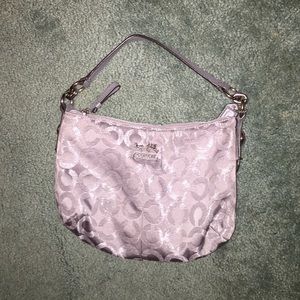 Silver Authentic Coach Purse