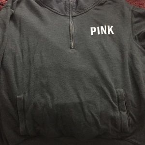 Pink quarter zip sweatshirt