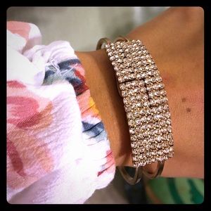 Gold Rhinestone bracelet.