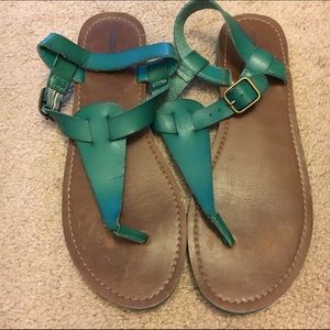 Green Thong Sandals