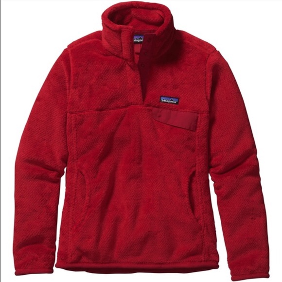 Patagonia snap pullover in red!