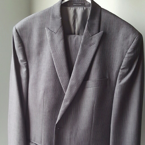 Calvin Klein pinstripe suit