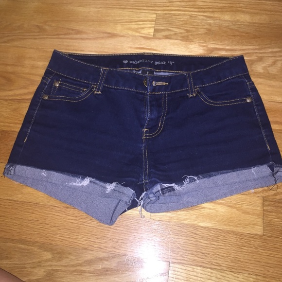 Dark wash jean shorts