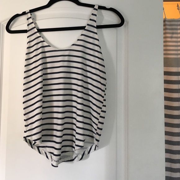 Navy stripe tank top