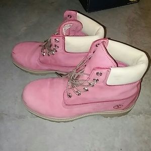 Like New Pink Timberland Boots