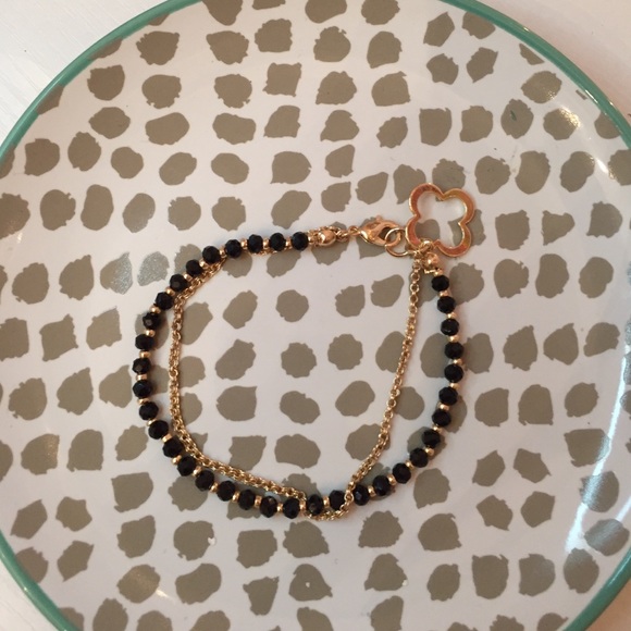 Black bead bracelet
